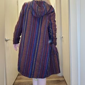 Long stripped hippie style cardigan